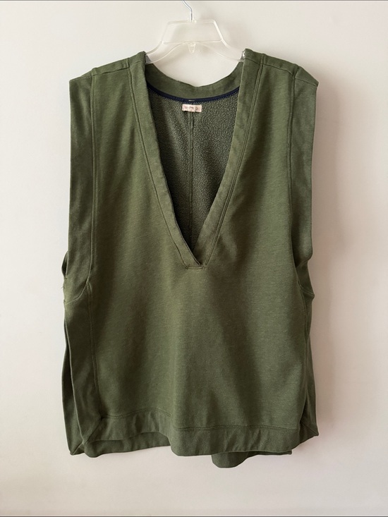 Pilcro Tops - Pilcro Olive Green V-Neck Sleeveless Top